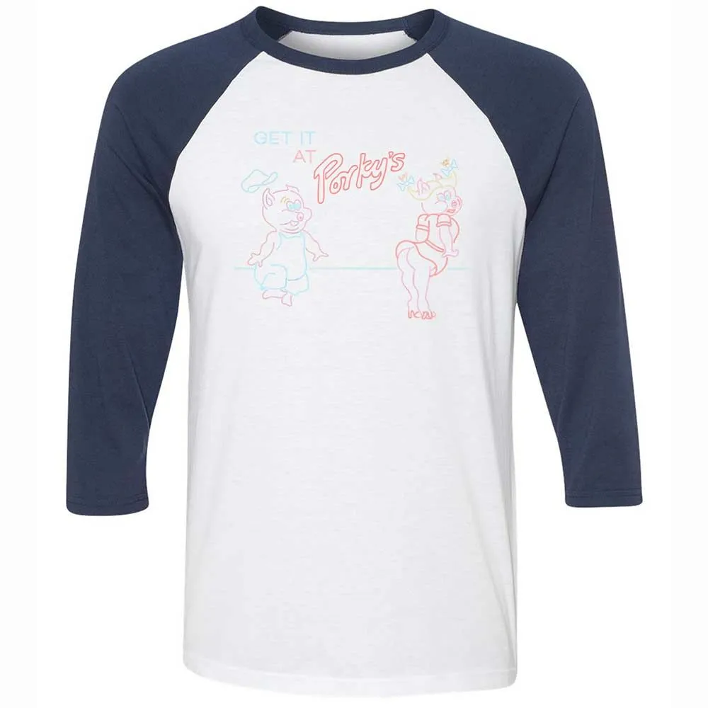 Unisex 3/4 Baseball Tee - 4A5PZQJK - White/Navy - 8