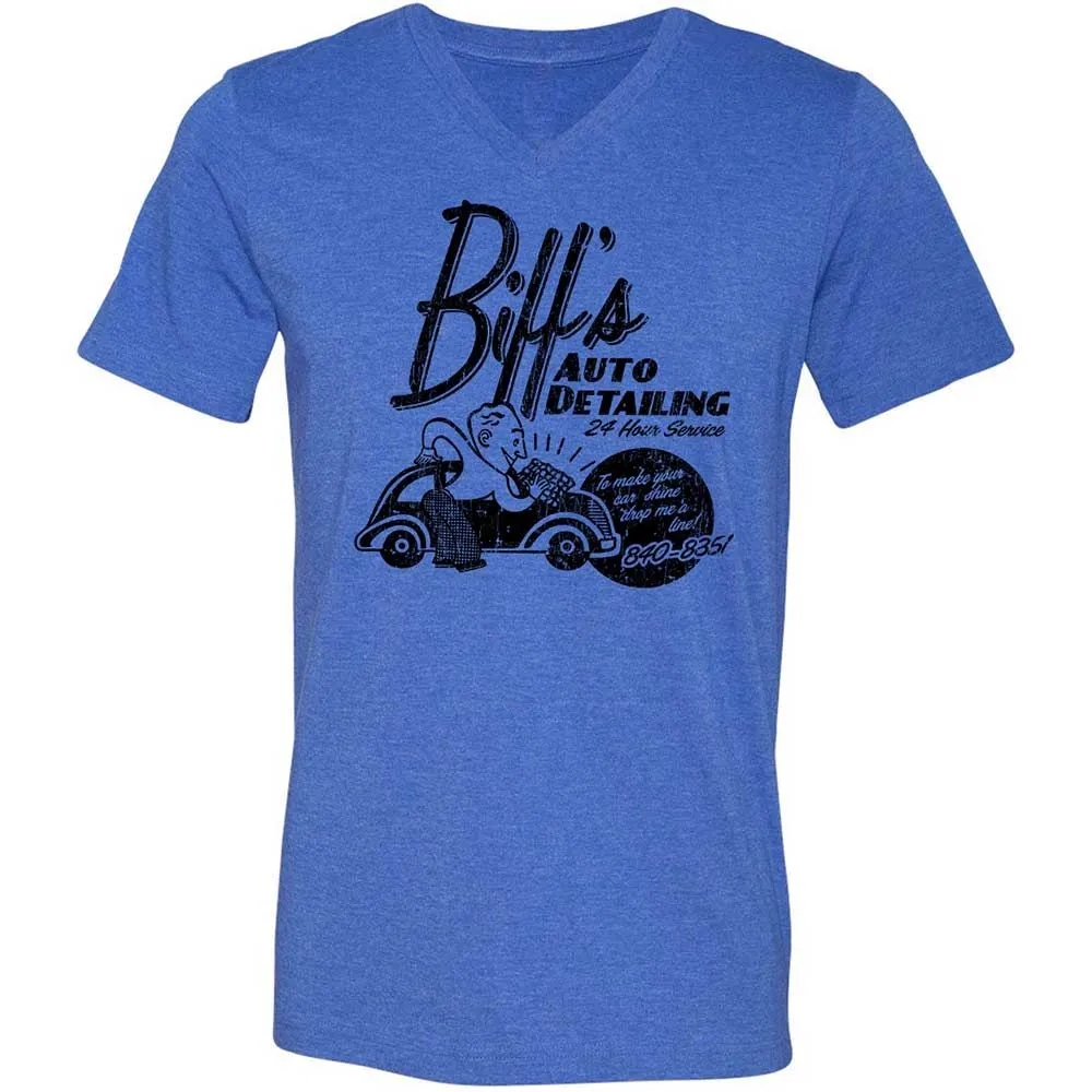 Unisex V-Neck T-Shirt - YQQ2389C - Heather True Royal - 4