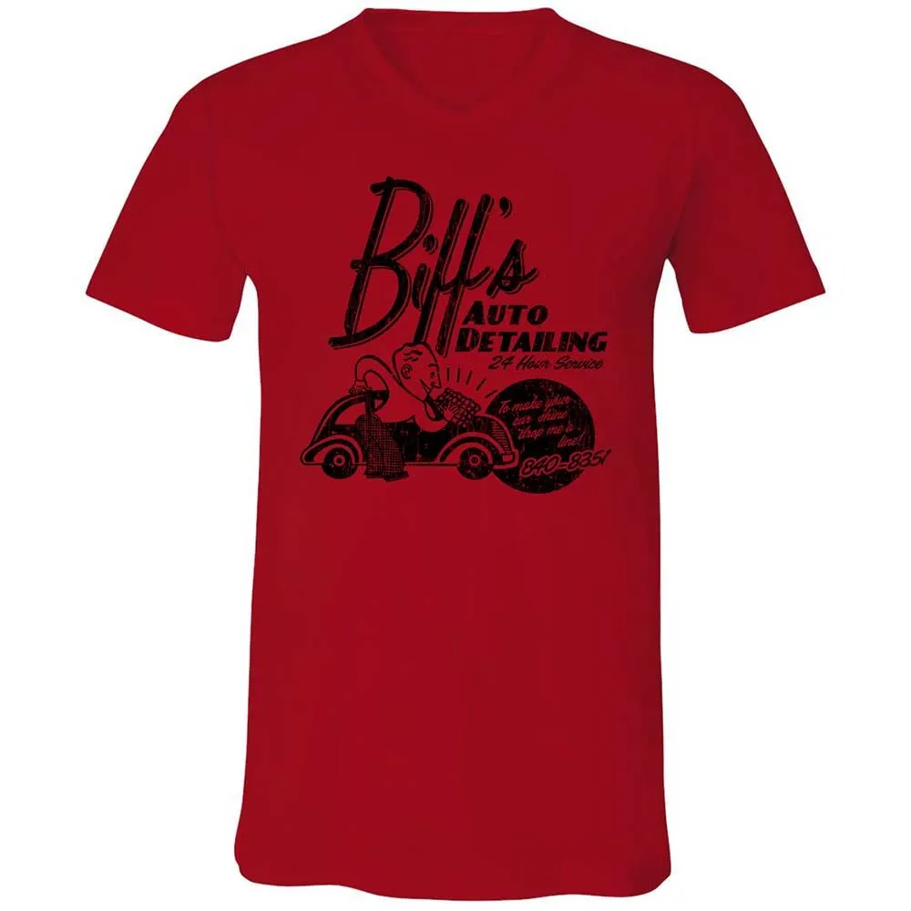 Unisex V-Neck T-Shirt - YQQ2389C - Red - 5