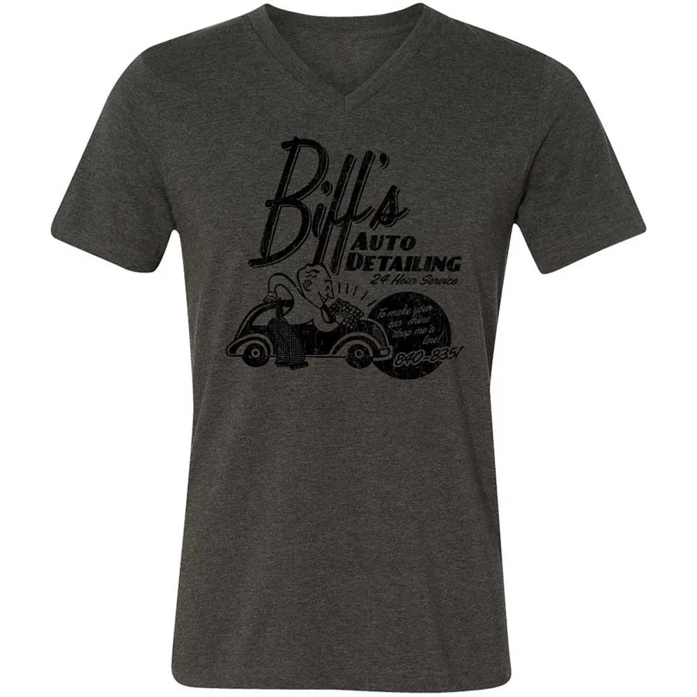 Unisex V-Neck T-Shirt - YQQ2389C - Dark Grey Heather - 8
