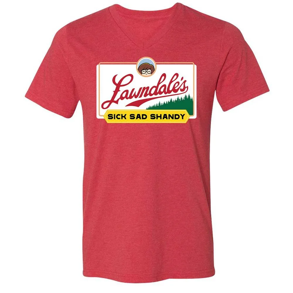Unisex V-Neck T-Shirt - SRGN21SY - Heather Red - 7