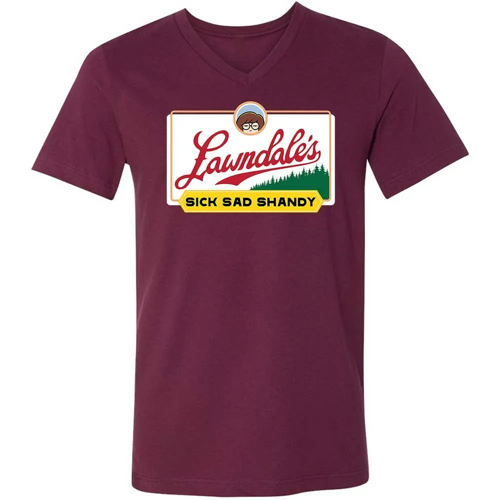 Unisex V-Neck T-Shirt - SRGN21SY - Maroon - 8