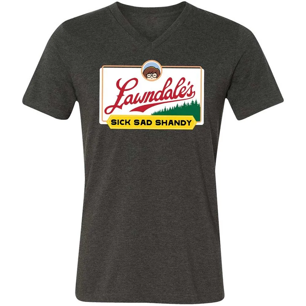 Unisex V-Neck T-Shirt - SRGN21SY - Dark Grey Heather - 9