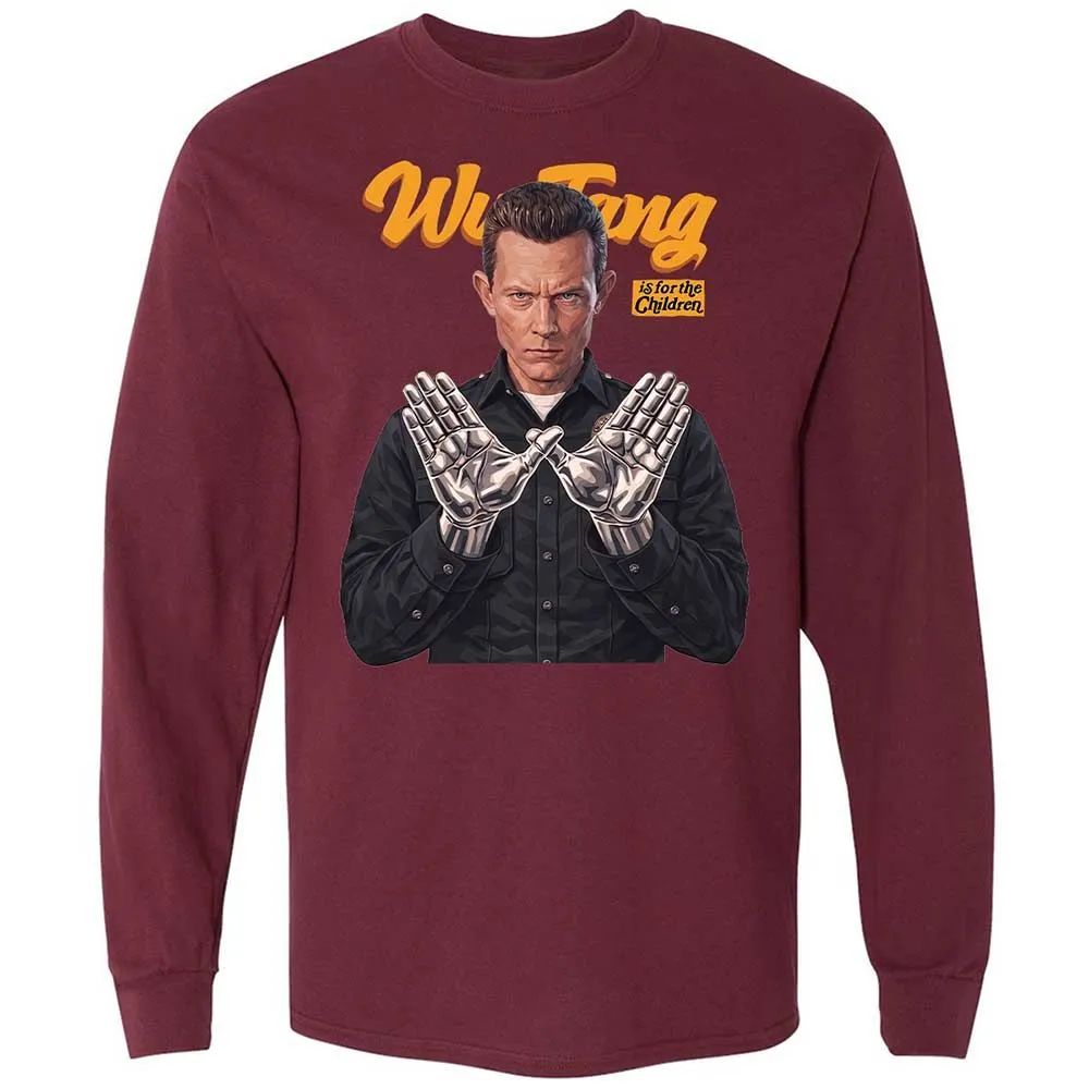 Long Sleeve T-Shirt - Black - Maroon - 6