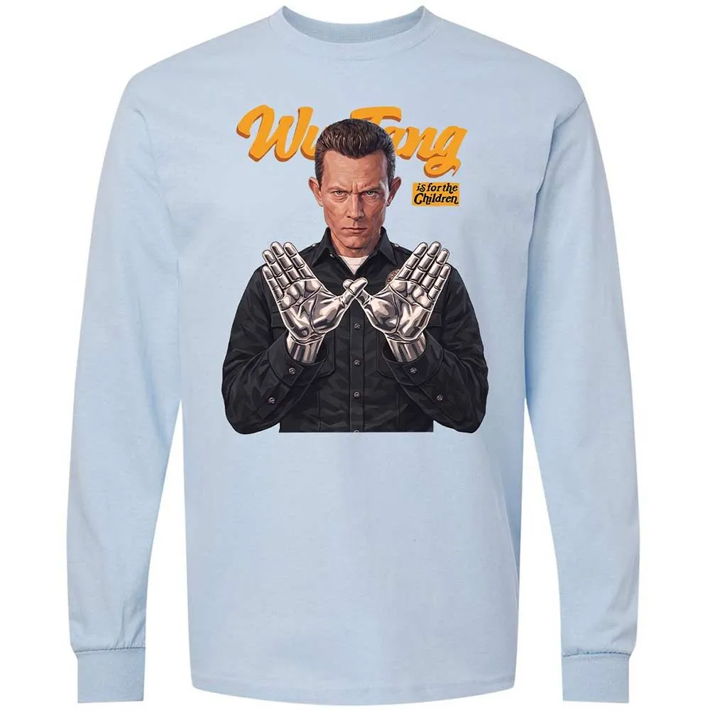 Long Sleeve T-Shirt - Black - Light Blue - 18