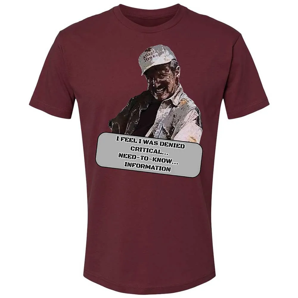 Need To Know Information - Maroon - 19