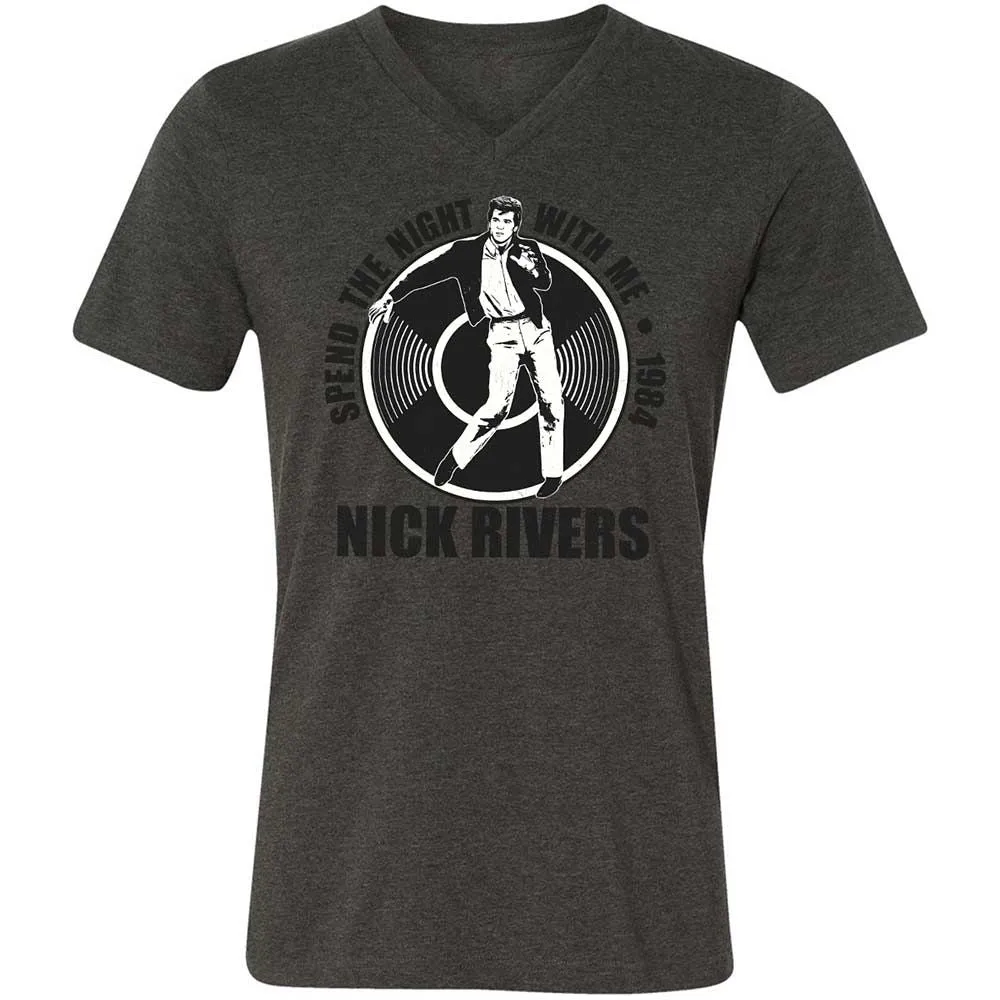 Unisex V-Neck T-Shirt - UVXAY29G - Dark Grey Heather - 8