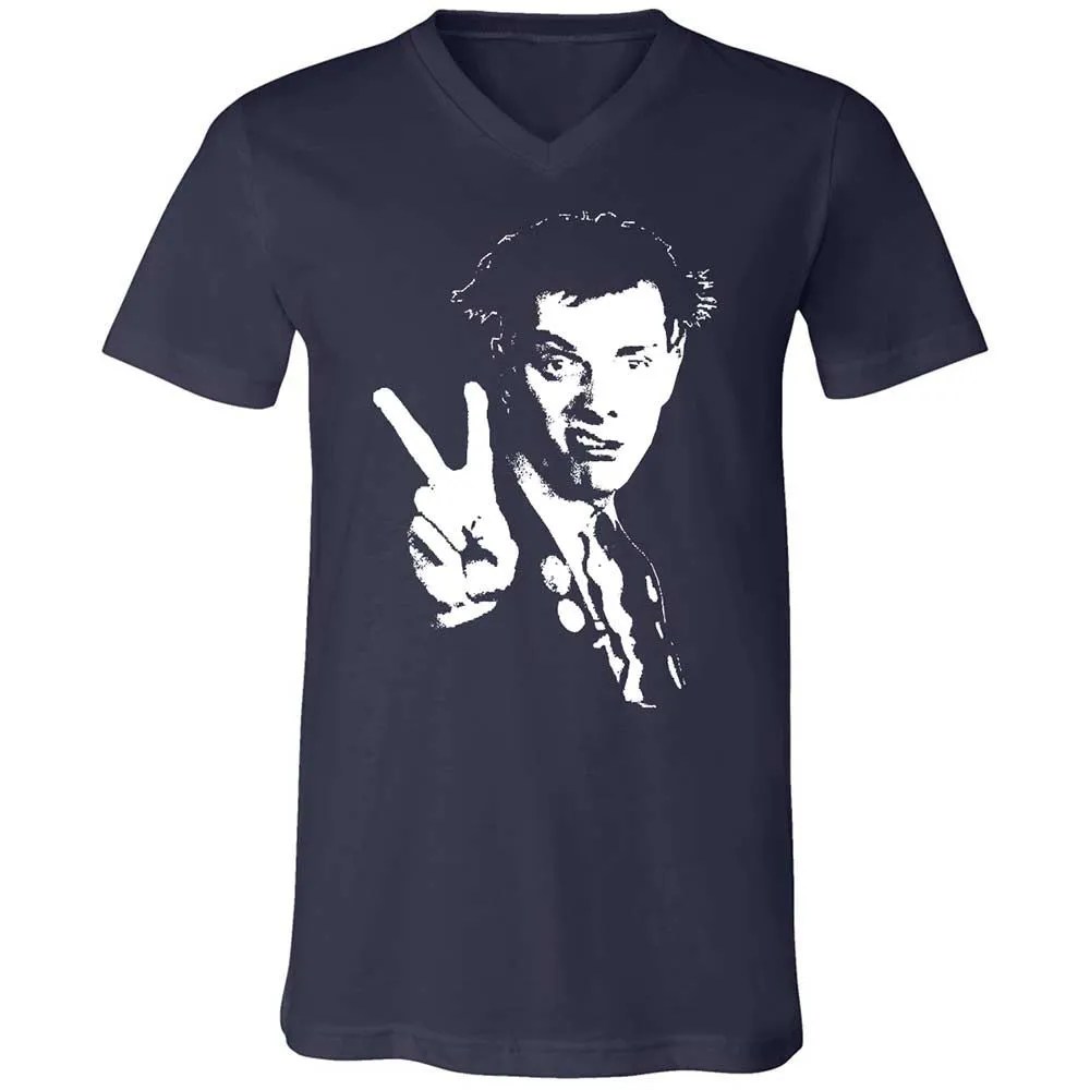 Unisex V-Neck T-Shirt - Black - Navy - 2