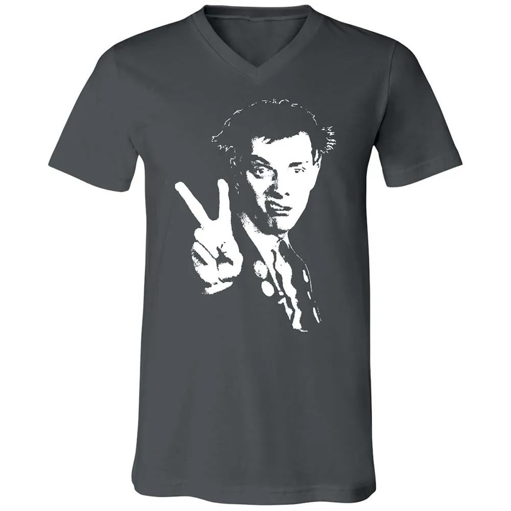 Unisex V-Neck T-Shirt - Black - Asphalt - 13