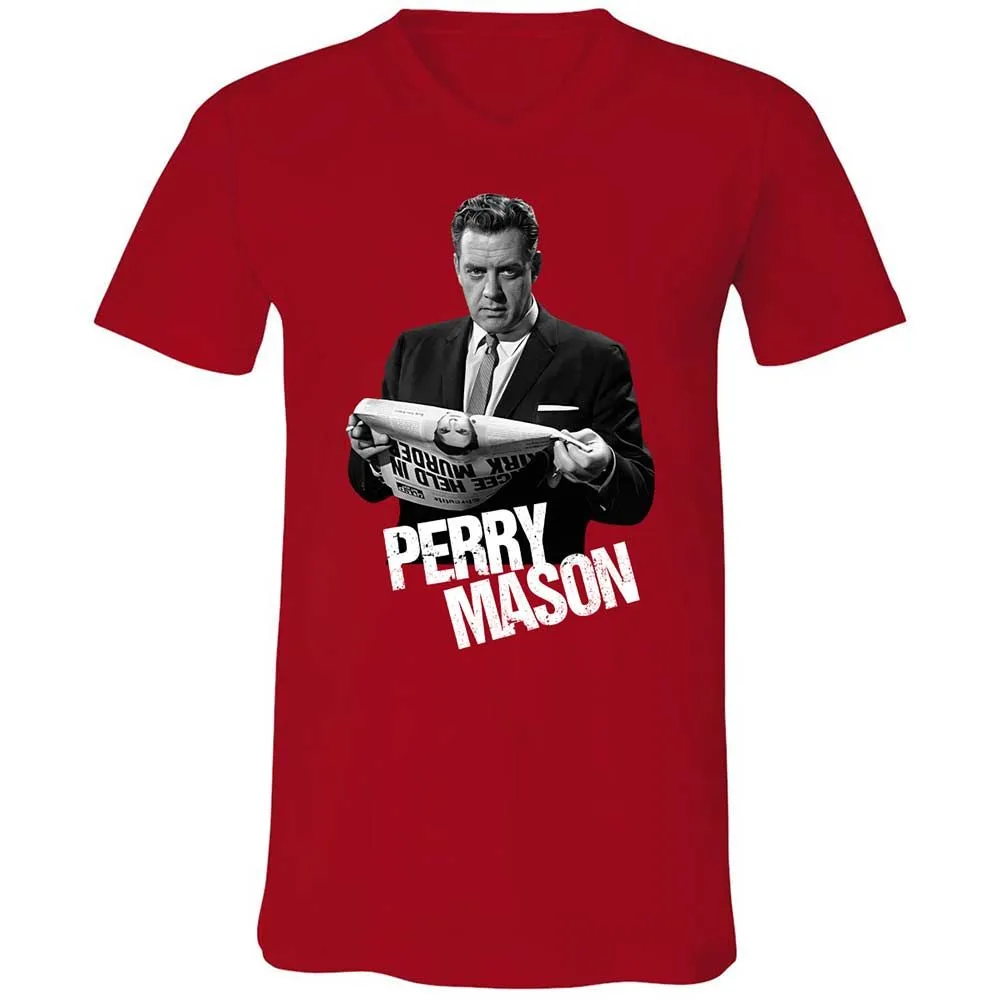 Unisex V-Neck T-Shirt - QFJYY96Z - Red - 6