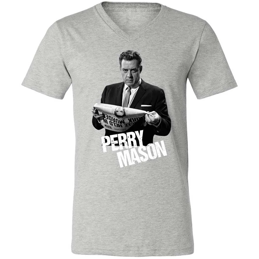 Unisex V-Neck T-Shirt - QFJYY96Z - Athletic Heather - 15