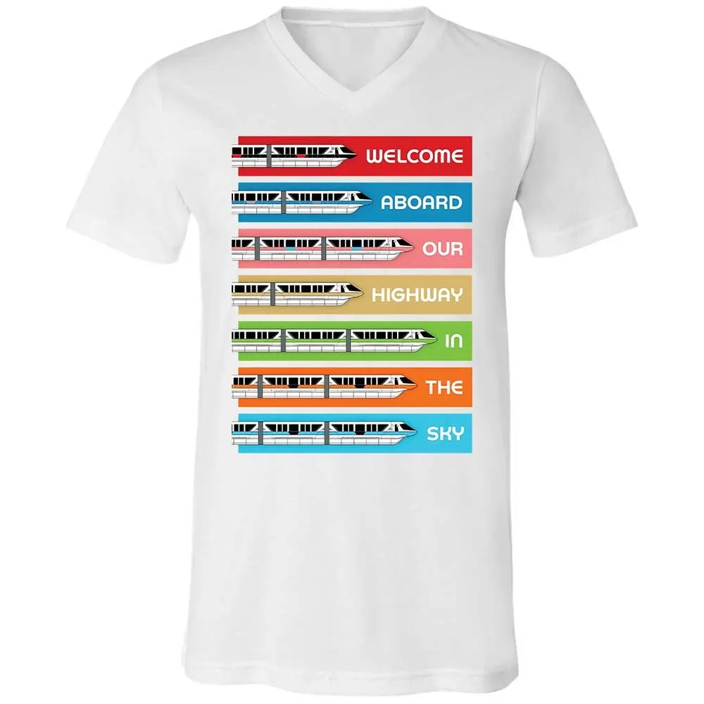 Unisex V-Neck T-Shirt - Black - White - 16