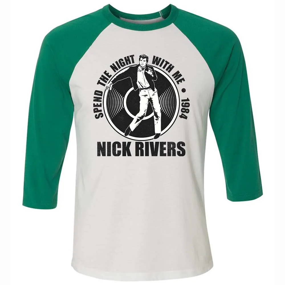 Unisex 3/4 Baseball Tee - B64QWLKU - White/Kelly - 6