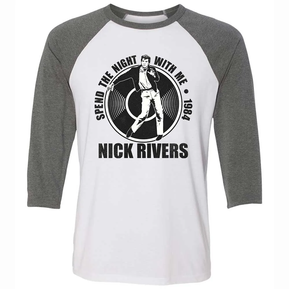 Unisex 3/4 Baseball Tee - B64QWLKU - White/Deep Heather - 11
