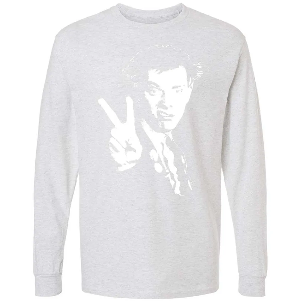 Long Sleeve T-Shirt - Black - Ash - 14
