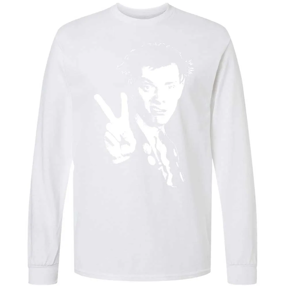 Long Sleeve T-Shirt - Black - White - 17