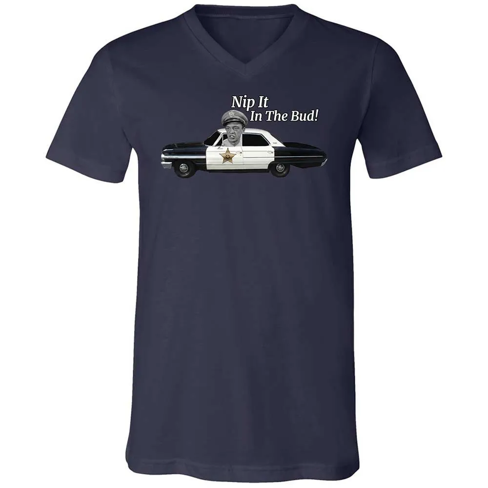 Unisex V-Neck T-Shirt - Z7DQBG1T - Navy - 12