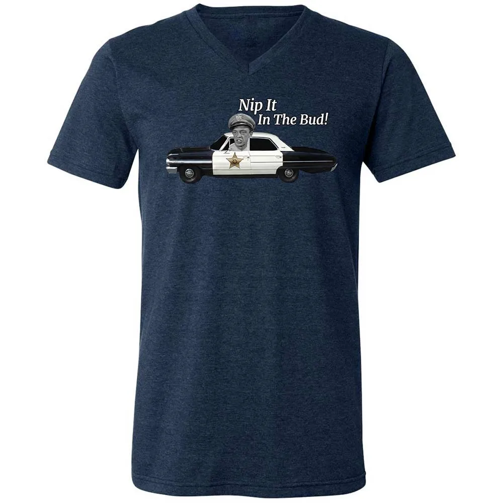 Unisex V-Neck T-Shirt - Z7DQBG1T - Heather Navy - 13