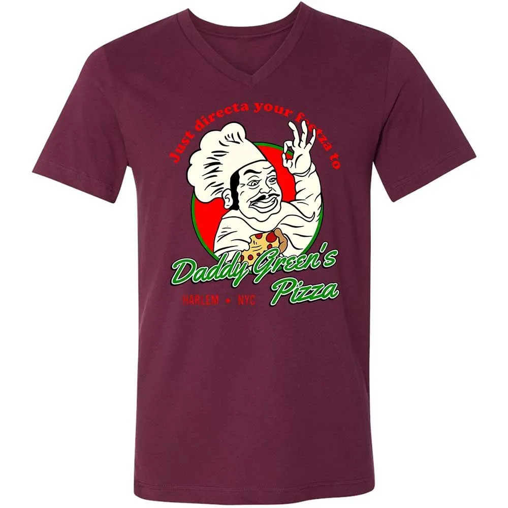 Unisex V-Neck T-Shirt - 7AY1BGVG - Maroon - 8