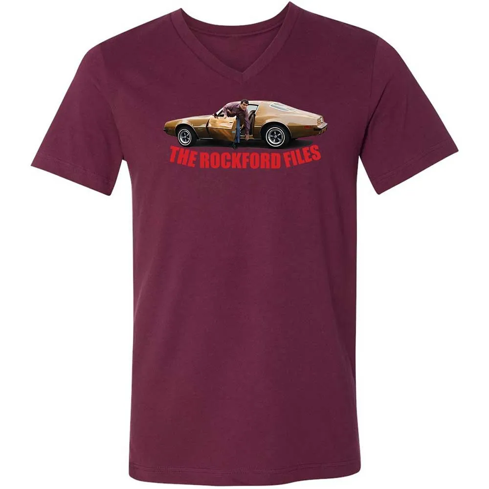 Unisex V-Neck T-Shirt - QSLY9VCD - Maroon - 14