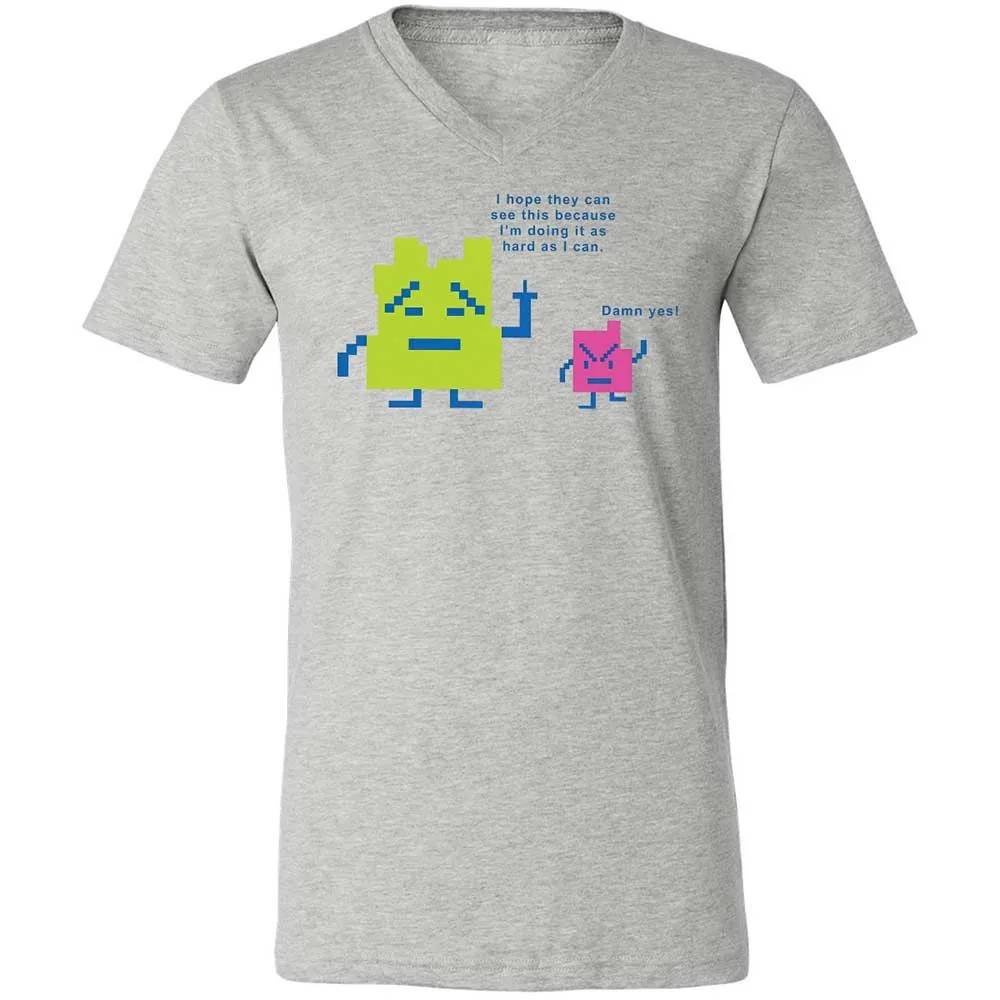 Unisex V-Neck T-Shirt - FJ7DM54A - Athletic Heather - 2