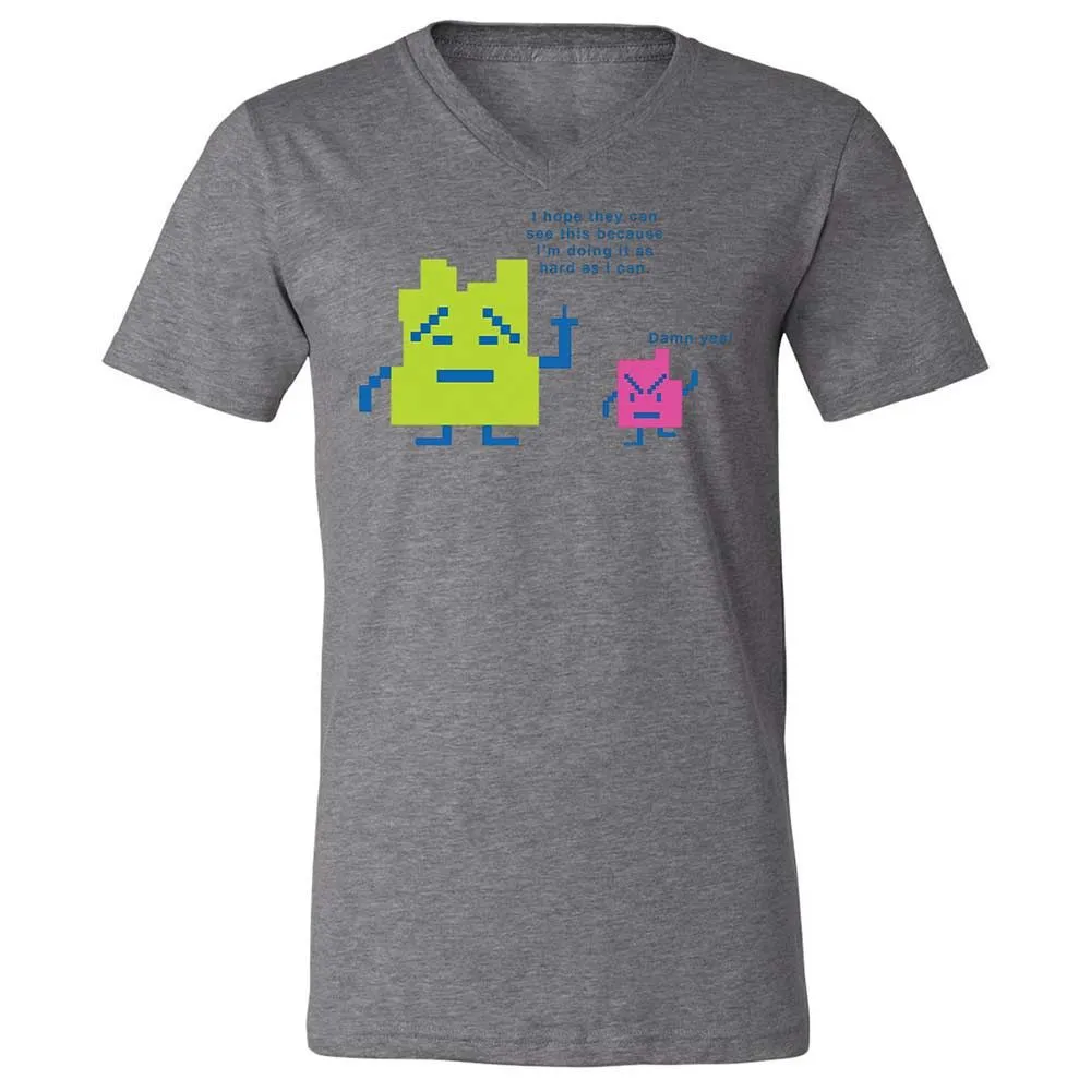 Unisex V-Neck T-Shirt - FJ7DM54A - Deep Heather - 9