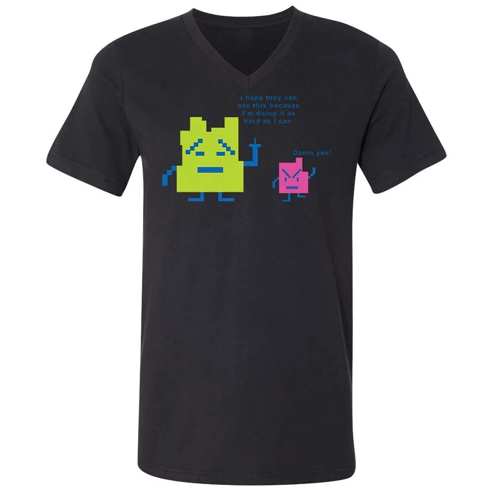 Unisex V-Neck T-Shirt - FJ7DM54A - Black - 11