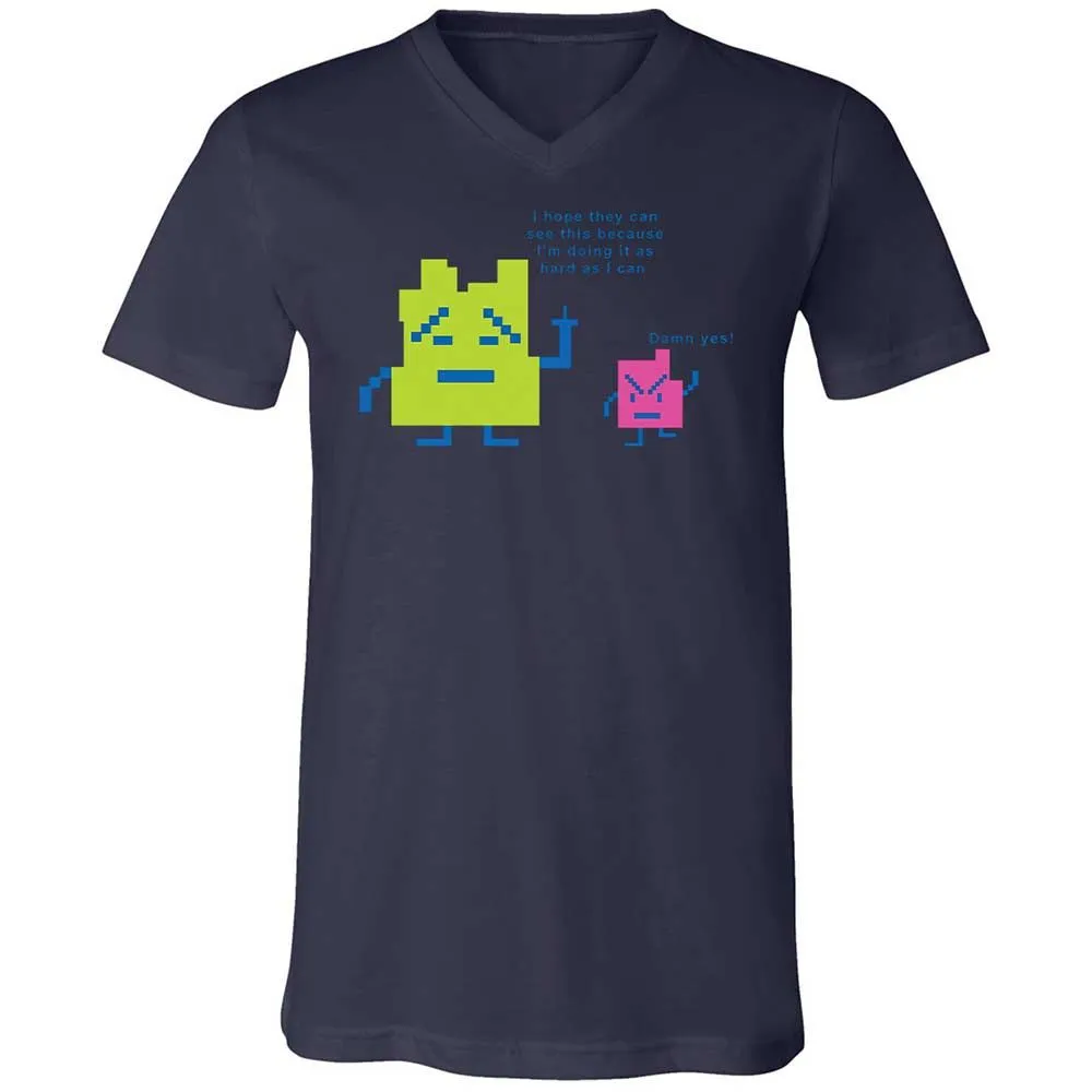 Unisex V-Neck T-Shirt - FJ7DM54A - Navy - 12