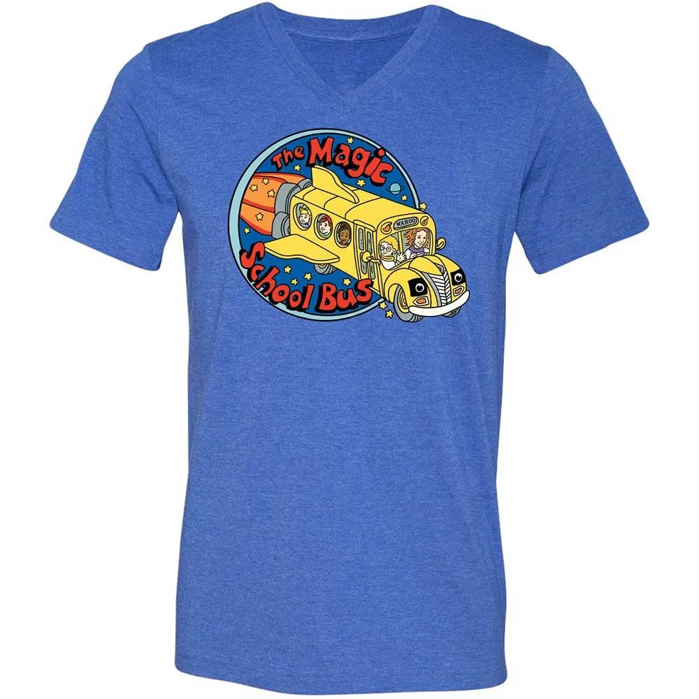 Unisex V-Neck T-Shirt - 7WT8Y391 - Heather True Royal - 4