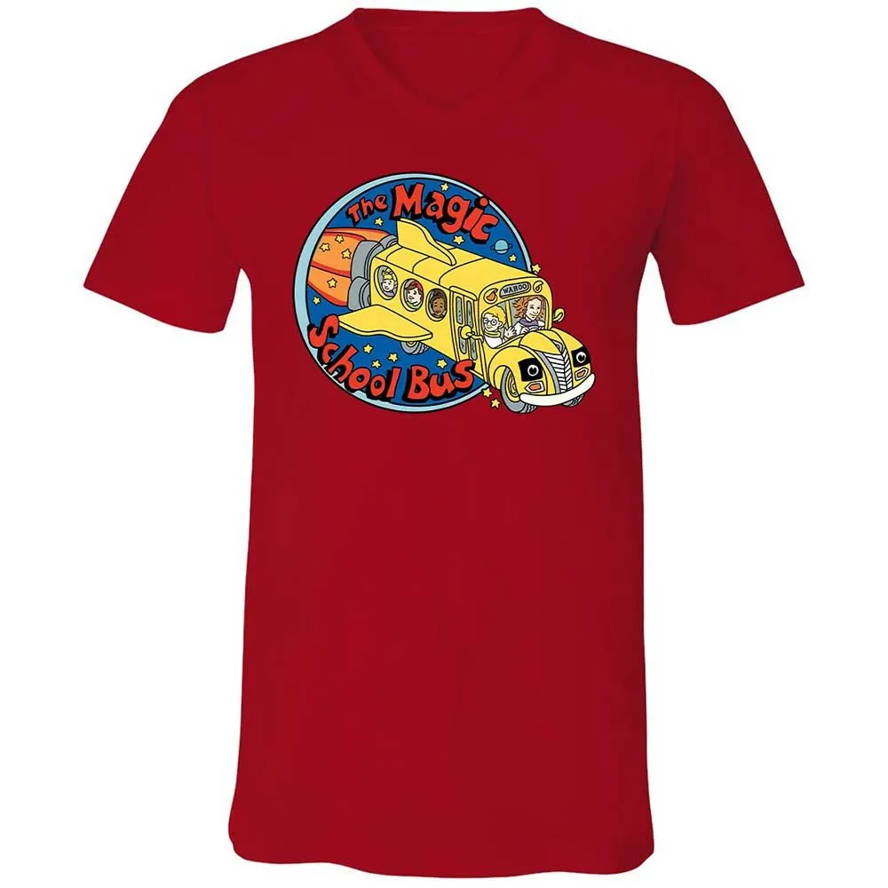 Unisex V-Neck T-Shirt - 7WT8Y391 - Red - 5