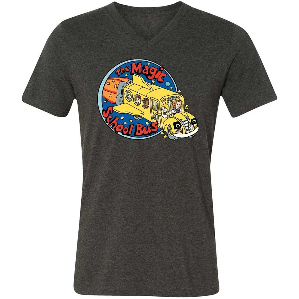Unisex V-Neck T-Shirt - 7WT8Y391 - Dark Grey Heather - 8
