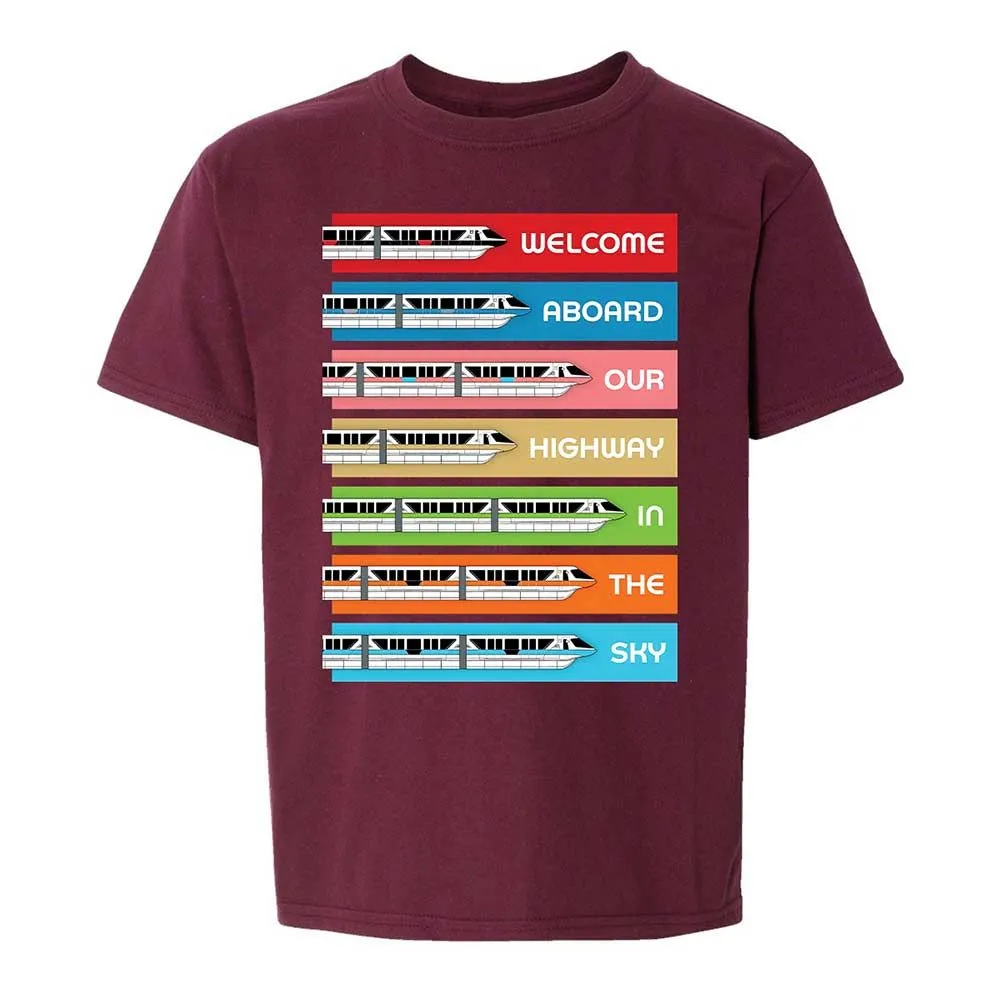 Kids T-Shirt - Black - Maroon - 14