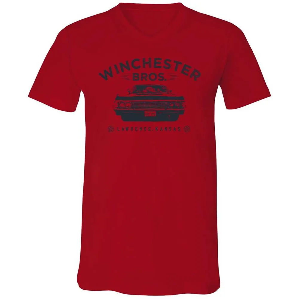 Unisex V-Neck T-Shirt - 834JBRNV - Red - 5