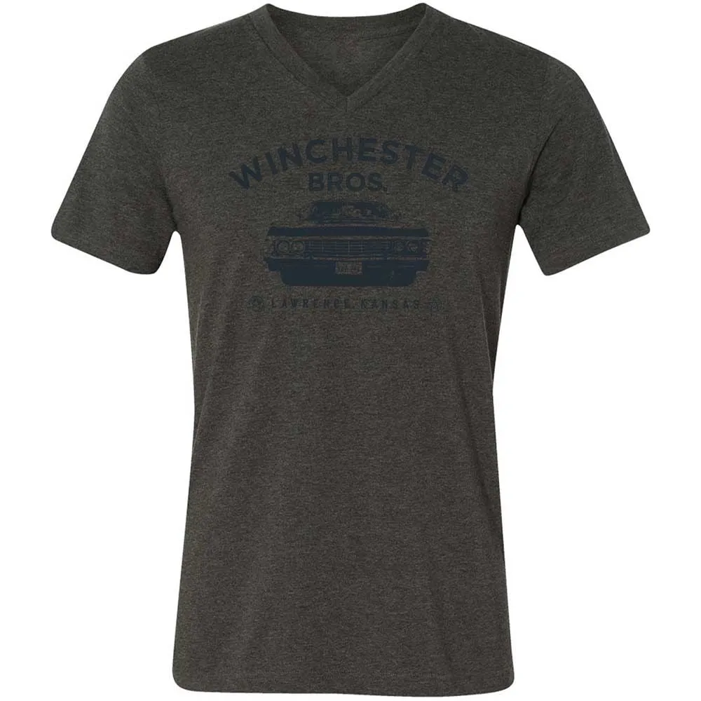 Unisex V-Neck T-Shirt - 834JBRNV - Dark Grey Heather - 8