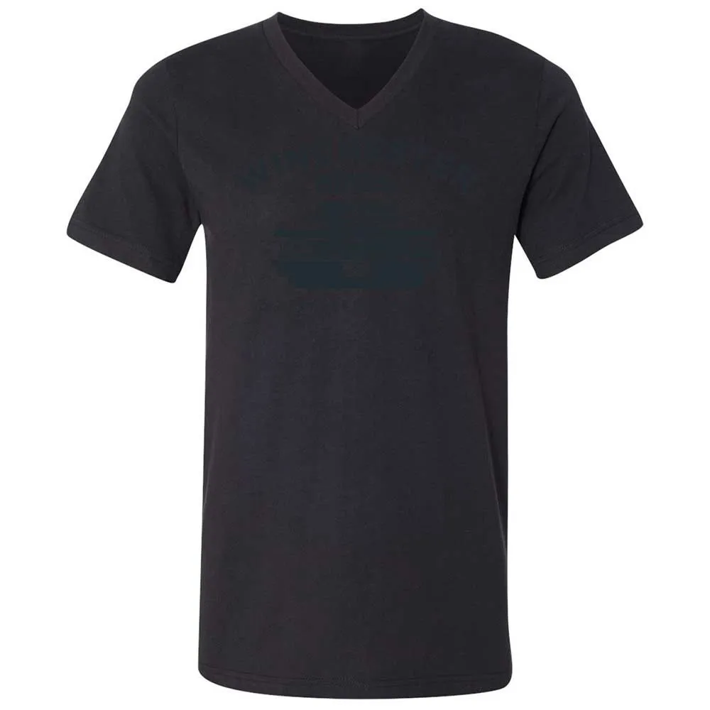Unisex V-Neck T-Shirt - 834JBRNV - Black - 11