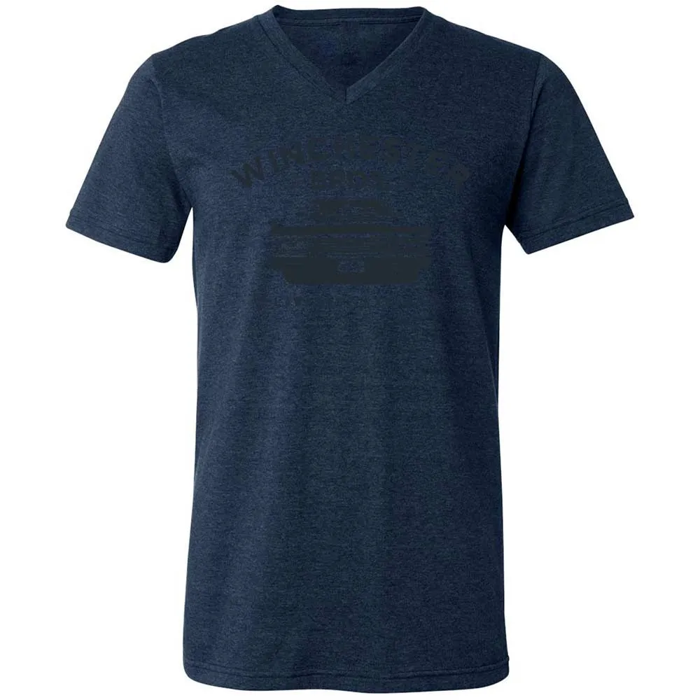 Unisex V-Neck T-Shirt - 834JBRNV - Heather Navy - 13