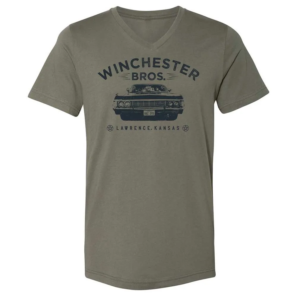 Unisex V-Neck T-Shirt - 834JBRNV - Military Green - 15