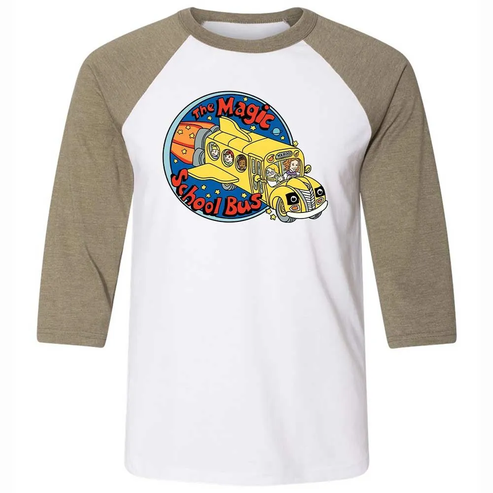 Unisex 3/4 Baseball Tee - 348BUMC6 - White/Heather Olive - 4