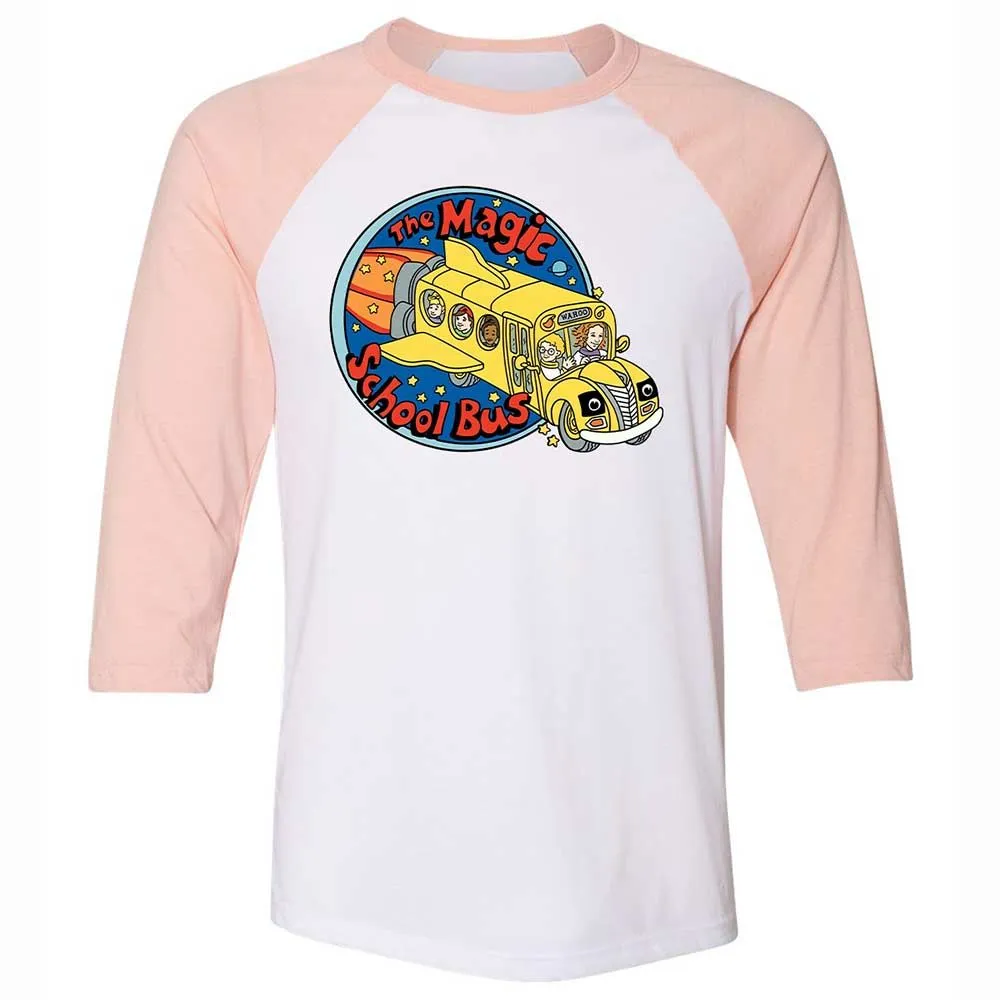 Unisex 3/4 Baseball Tee - 348BUMC6 - White/Heather Peach - 5