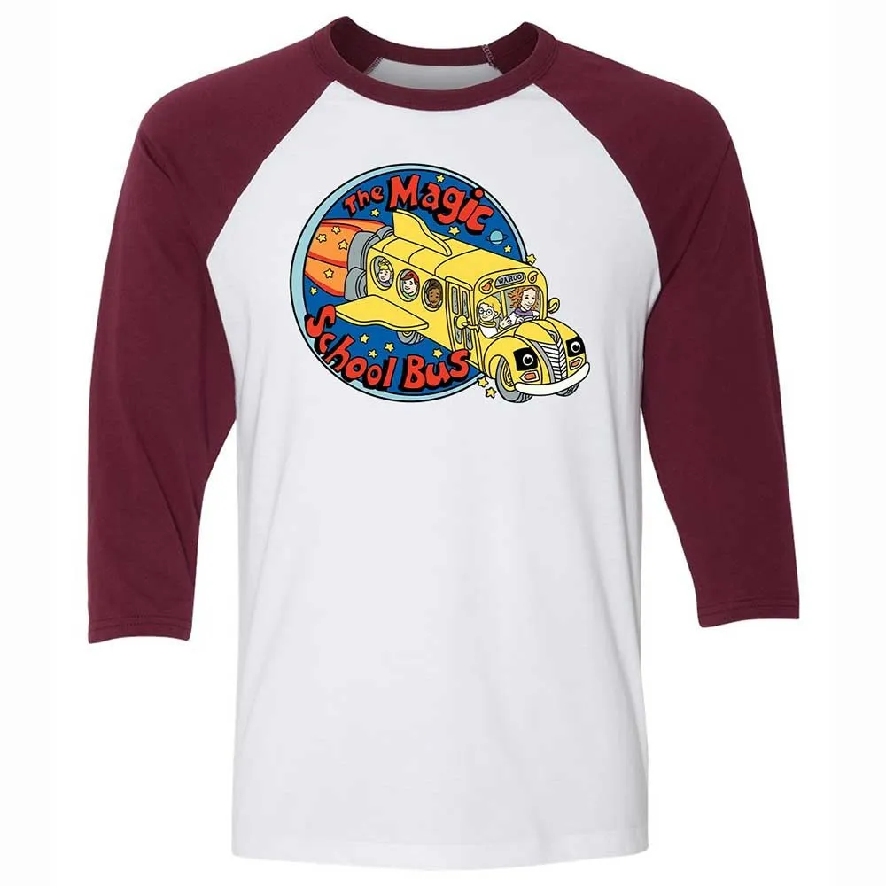 Unisex 3/4 Baseball Tee - 348BUMC6 - White/Maroon - 7