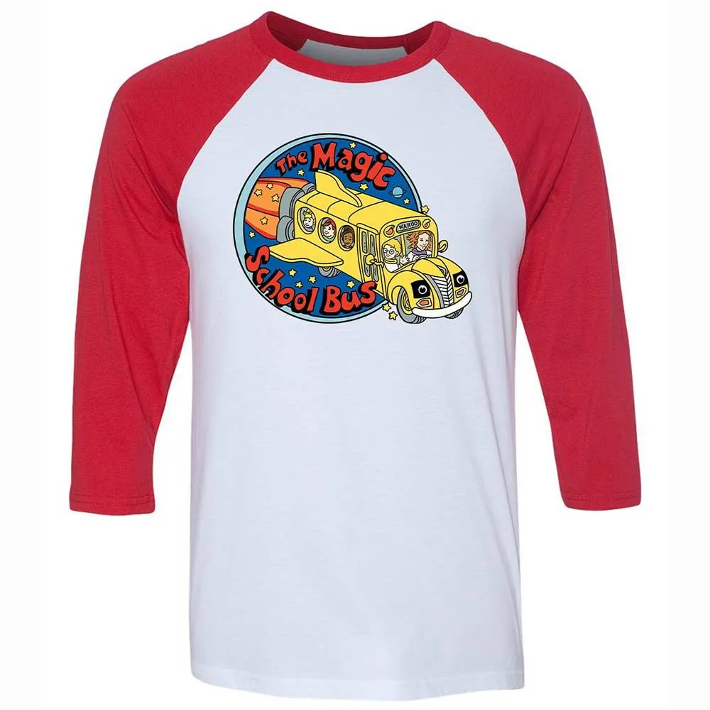 Unisex 3/4 Baseball Tee - 348BUMC6 - White/Red - 9