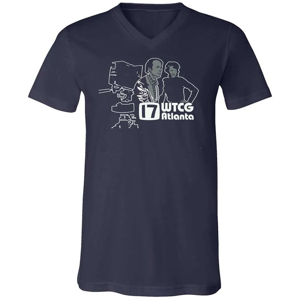 Unisex V-Neck T-Shirt - HRYXR2FE - Navy - 2