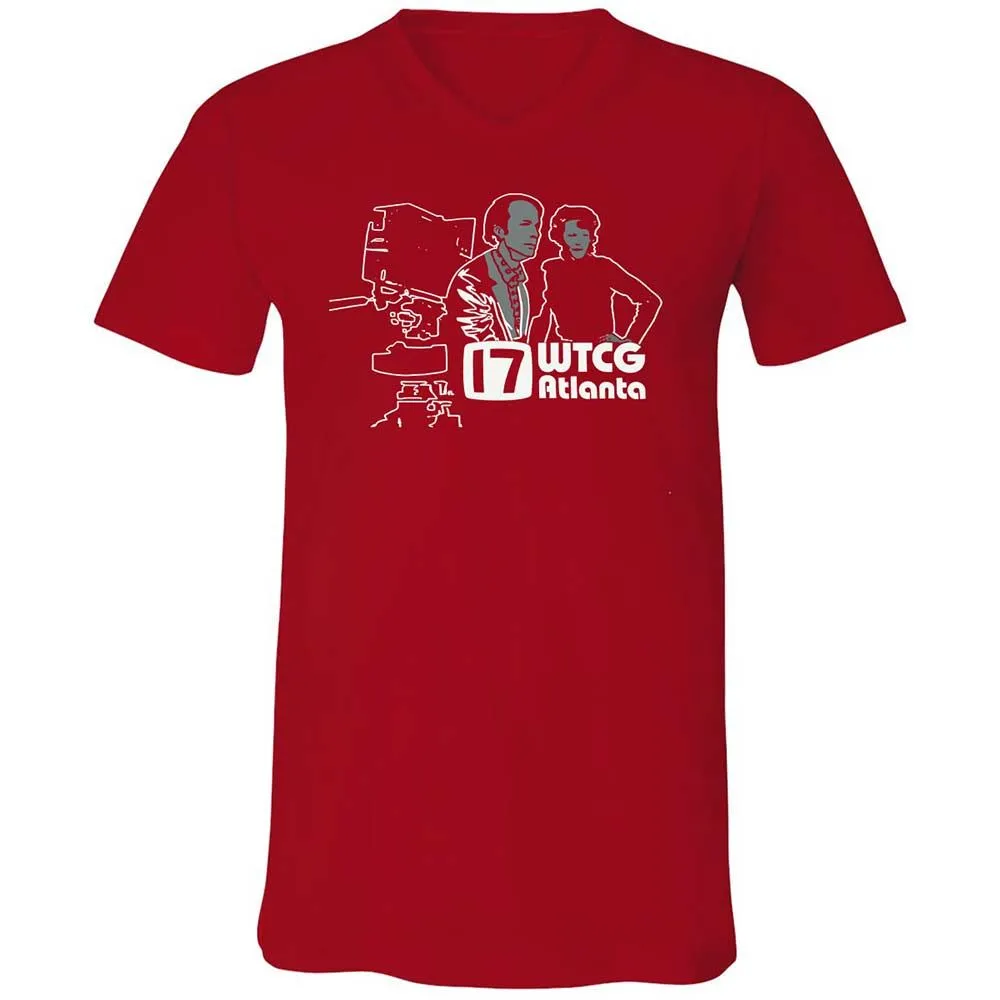 Unisex V-Neck T-Shirt - HRYXR2FE - Red - 6