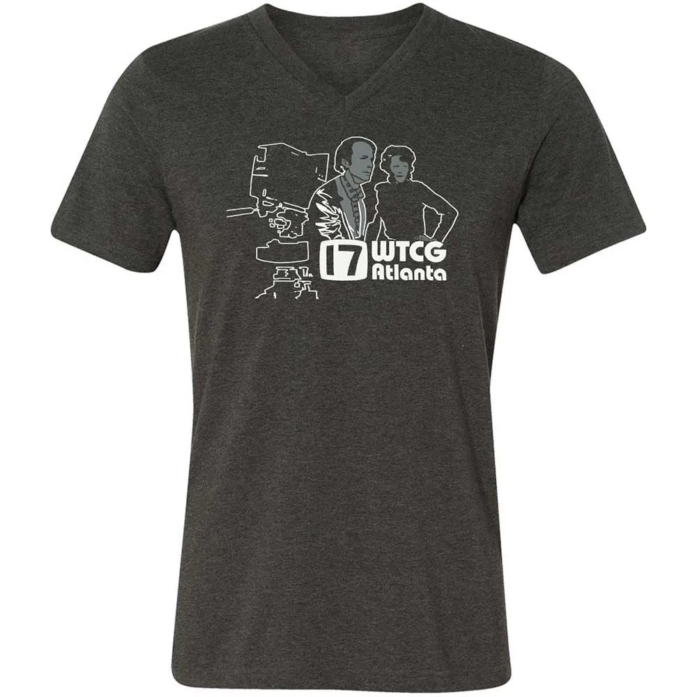 Unisex V-Neck T-Shirt - HRYXR2FE - Dark Grey Heather - 9