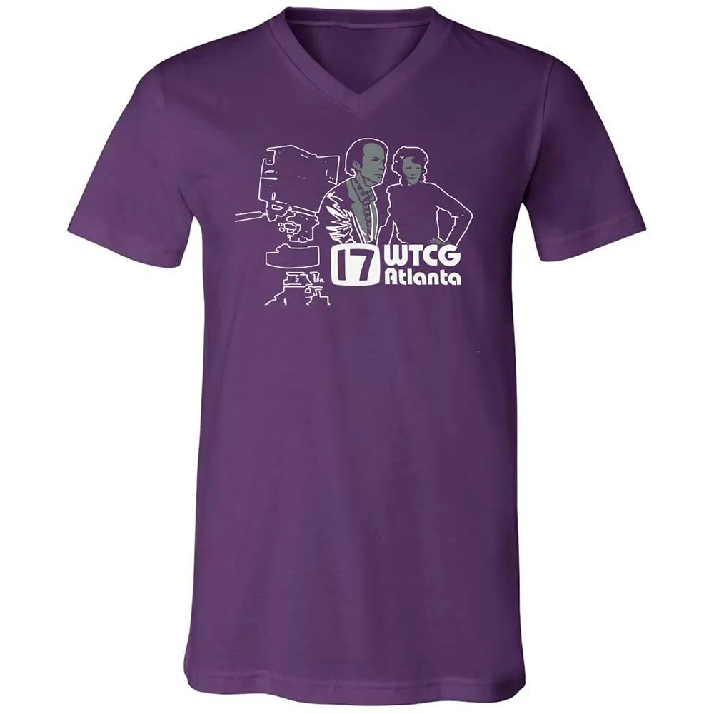 Unisex V-Neck T-Shirt - HRYXR2FE - Team Purple - 10