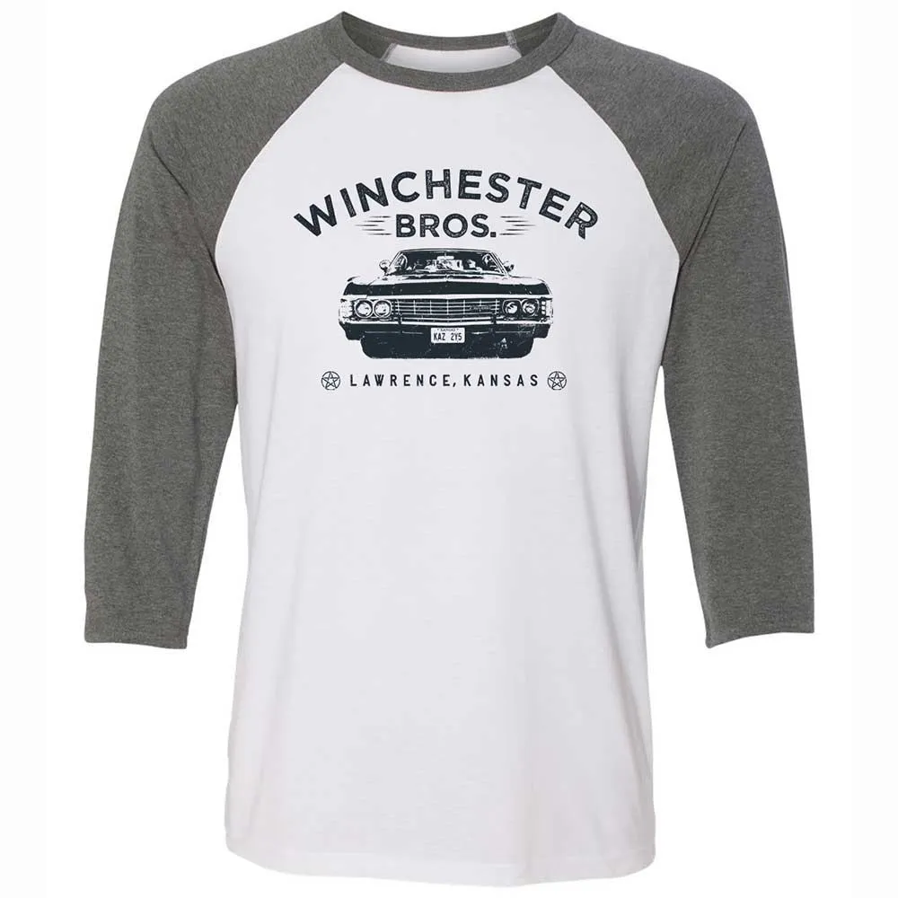 Unisex 3/4 Baseball Tee - 9YWAD395 - White/Deep Heather - 11