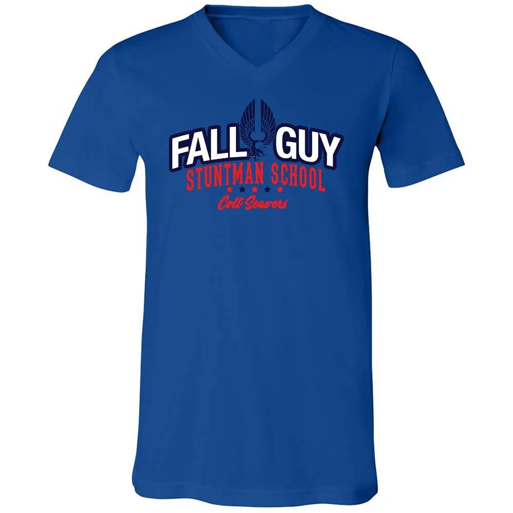 Unisex V-Neck T-Shirt - CXRM8NZJ - True Royal - 3