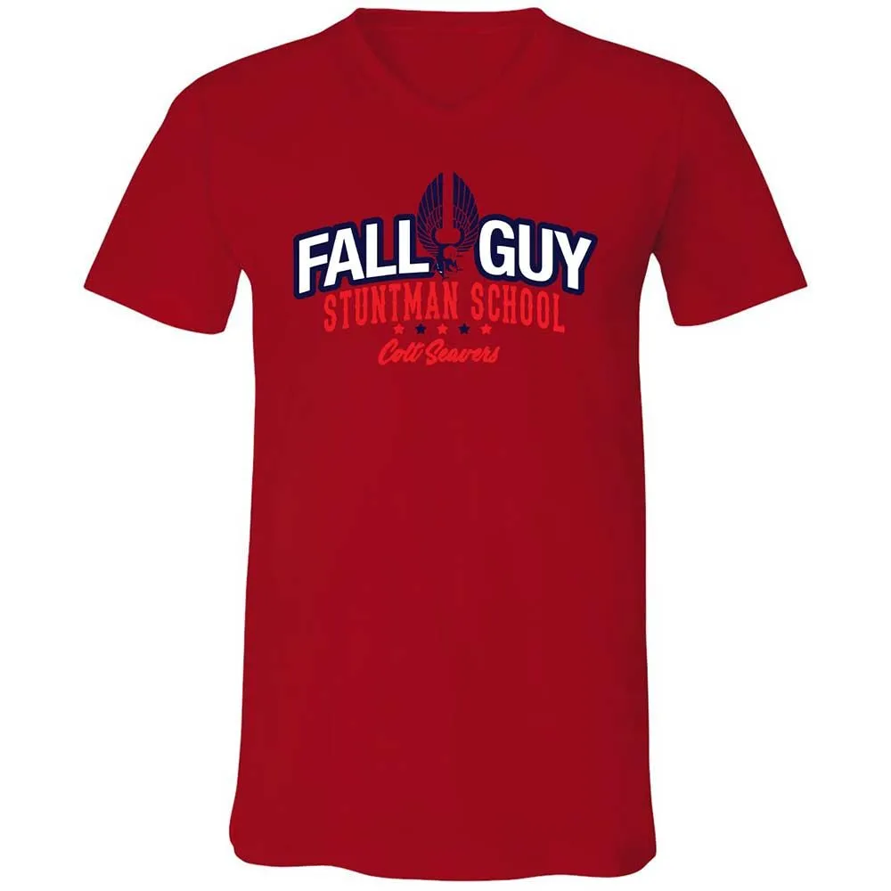 Unisex V-Neck T-Shirt - CXRM8NZJ - Red - 5