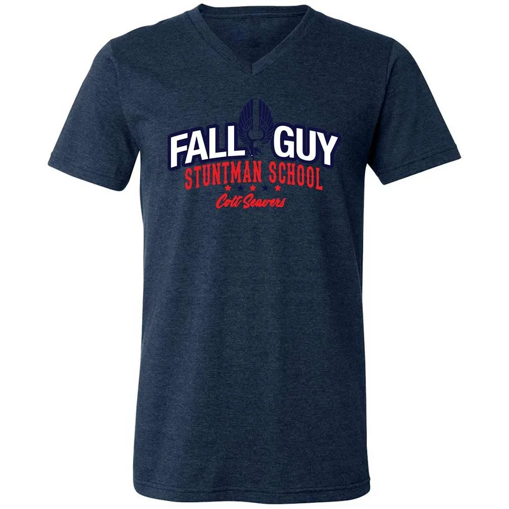 Unisex V-Neck T-Shirt - CXRM8NZJ - Heather Navy - 13