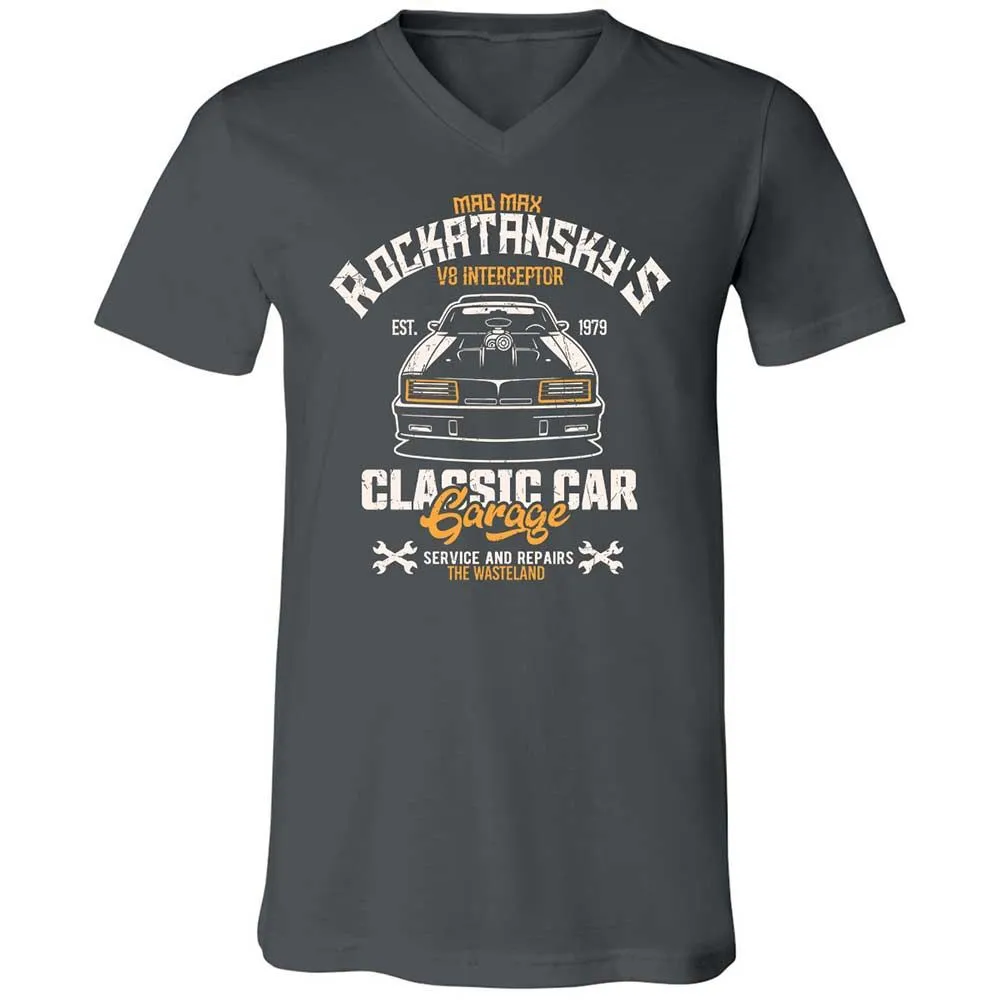 Unisex V-Neck T-Shirt - RN6ZEVTQ - Asphalt - 13